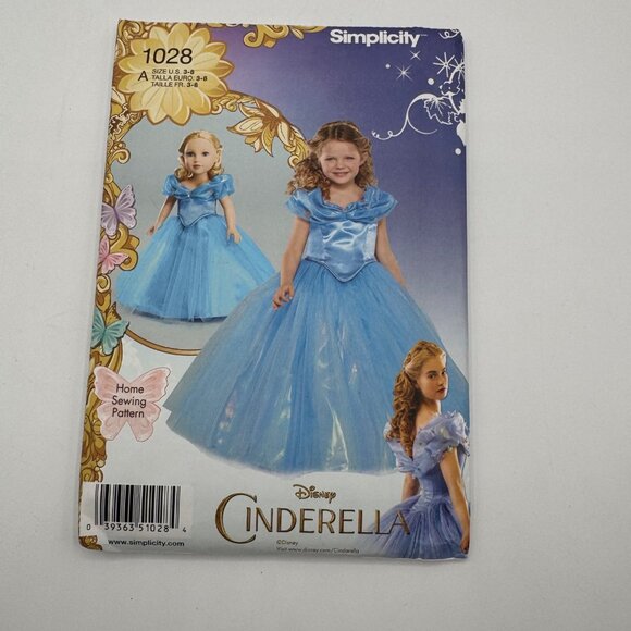 Simplicity 1028 Cinderella Sewing Pattern Girls Size 3-8 - Picture 1 of 4